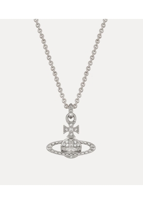 Vivienne Westwood Mayfair Bas Relief Pendant Necklace Silver Preciosa Crystals Women