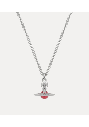 Vivienne Westwood New Petite Orb Pendant Necklace Platinum Cubic Zirconia Women