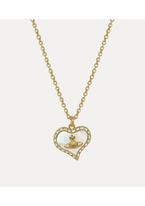 Vivienne Westwood Petra Pendant Necklace Gold Mother Of Pearl / Cubic Zirconia Women
