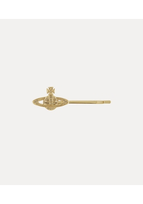Vivienne Westwood Mini Bas Relief Bobby Pin Gold Topaz Crystals Women