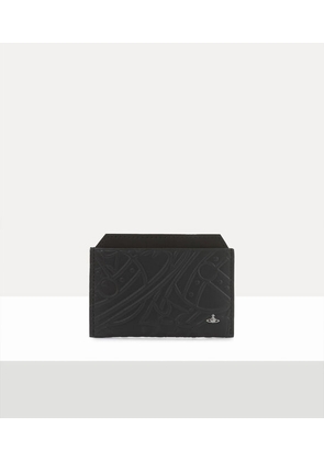 Vivienne Westwood Flat Card Holder Tangled Orb Leather Black One Size Men