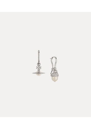 Vivienne Westwood Lucille Orb Earrings Silver Cubic Zirconia / Glass Pearls Women