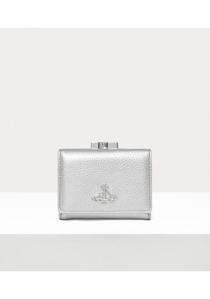 Vivienne Westwood Small Frame Wallet Faux Leather Silver One Size Women