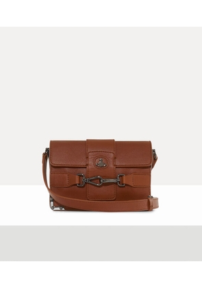 Vivienne Westwood Bella Flap Crossbody Aniline Leather Camel-gunmetal