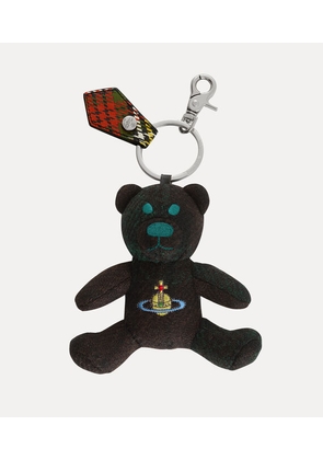 Vivienne Westwood Teddy Bear Keyring Harris Tweed Check Dark-check One Size Unisex