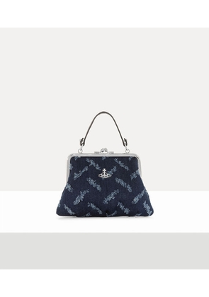 Vivienne Westwood Granny Frame Purse Ripped Denim Indigo One Size Women