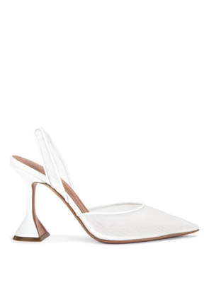 Amina Muaddi Holli Mesh Slingback Pumps