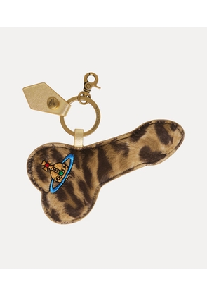 Vivienne Westwood Penis Keyring Leopard Print Plush Leopard One Size Unisex
