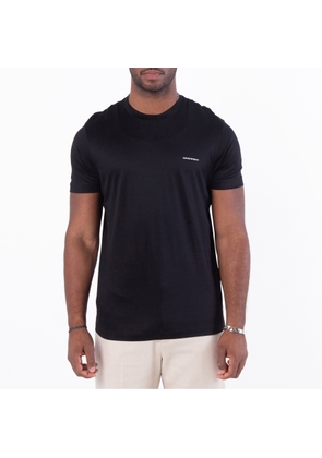 Emporio Armani Logo Print Lyocell-Blend T-Shirt