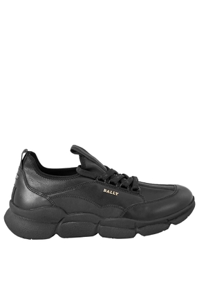 Bally Mens Black Leather Lace-up Trainers