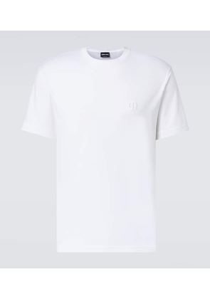 Giorgio Armani Logo embroidered cotton jersey T-shirt