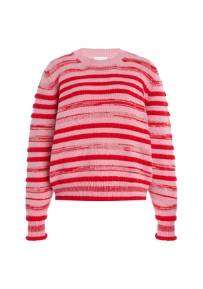 Barrie Ruffle-Striped Cashmere Sweater - Moda Operandi