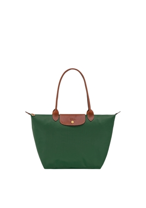 Longchamp le Pliage Original Green Tote Bag With Embossed Logo In Canvas