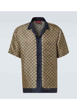 Gucci GG printed silk shirt