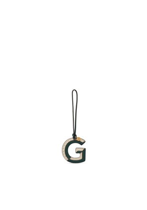Mulberry Women's Bi-Colour Leather Keyring - G Mulberry Green-Chalk