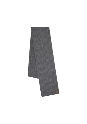 Mulberry Women's Cable Knit Scarf Charcoal