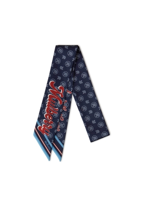 Mulberry Women's Skinny Scarf - From England with Love NightSky-PoplinBlue