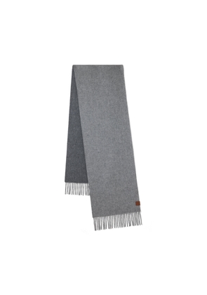 Mulberry Women's Reversible Cashmere Bi-Colour Scarf Grey Melange-Dark Gr