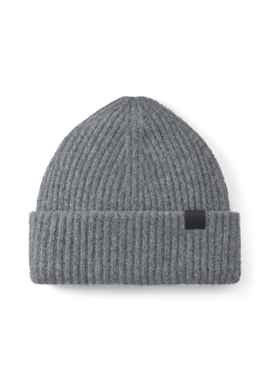 Mulberry Women's Chunky Ribbed Beanie Dark Grey Melange