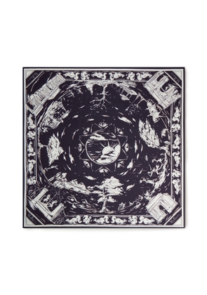 Mulberry Women's Square Scarf - British Park Deep Aubergine