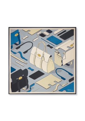 Mulberry Women's Square Scarf - Bayswater Workshop Light Grey