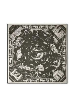 Mulberry Women's Square Scarf - British Park Juniper Green