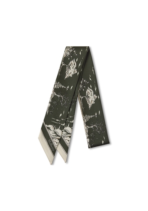 Mulberry Women's Skinny Scarf - British Park Juniper Green