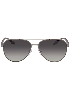 Prada Linea Rossa Grey Gradient Pilot Unisex Sunglasses PS 54TS 5AV3M1 58