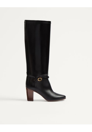 Valentino Garavani Pattie Calfskin Boot 75Mm Woman BLACK 36