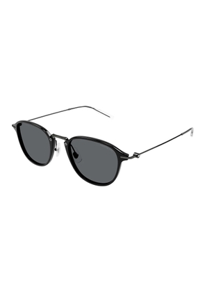 Montblanc Grey Oval Mens Sunglasses MB0155S 008 51