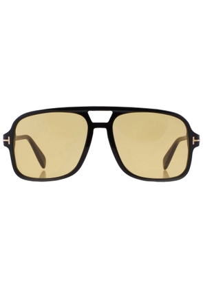 Tom Ford Falconer Amber Navigator Mens Sunglasses FT0884 01E 60