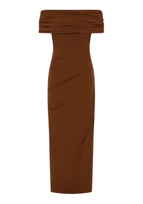 Rachel Gilbert Camille Off-The-Shoulder Stretch-Taffeta Midi Dress - Moda Operandi