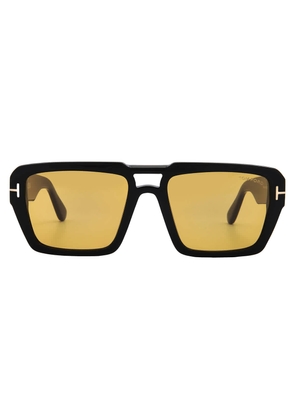 Tom Ford Redford Amber Square Mens Sunglasses FT1153 01E 56