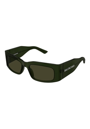 Balenciaga Green Rectangular Unisex Sunglasses BB0328S 006 56