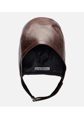 Acne Studios Belmer embossed leather hat