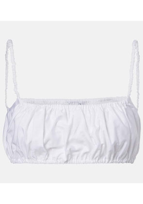 Alaia Ruched cotton bra top