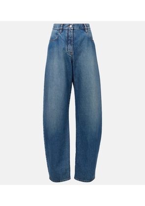 Alaia High-rise barrel-leg jeans