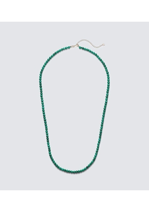 Mateo 14kt gold beaded necklace with malachite