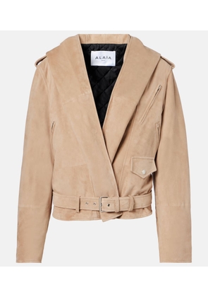 Alaia Suede biker jacket