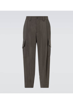 Giorgio Armani Silk-blend cargo pants