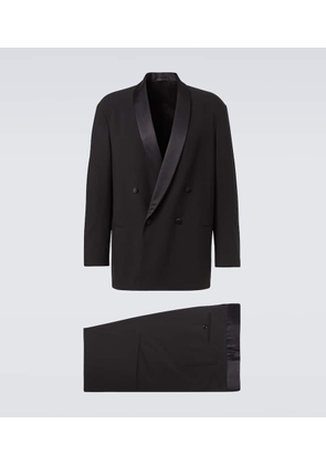 Giorgio Armani Double-breasted virgin wool crepe tuxedo