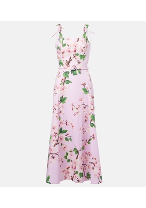 Oscar de la Renta Floral cotton-blend midi dress