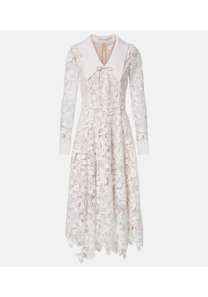 Oscar de la Renta Guipure lace midi dress