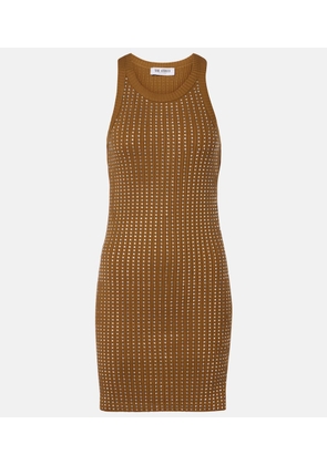 The Attico Embellished cotton jersey minidress