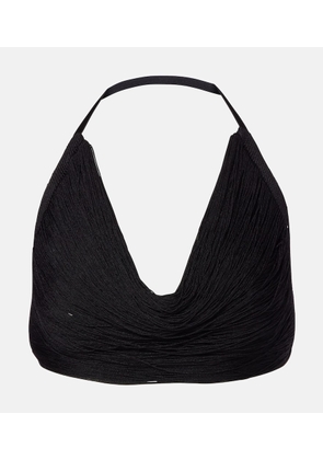 The Attico Fringed halterneck bralette