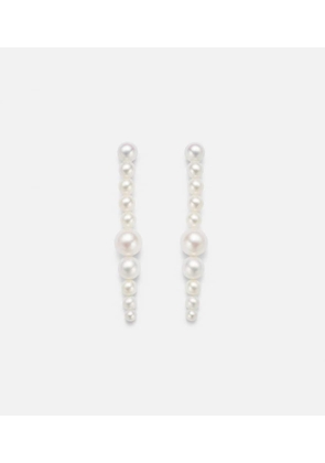 Sophie Bille Brahe Sienna Moon 14kt gold drop earrings with pearls