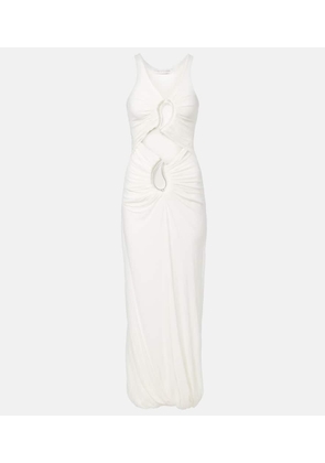Christopher Esber Paisley Disconnect cutout jersey maxi dress