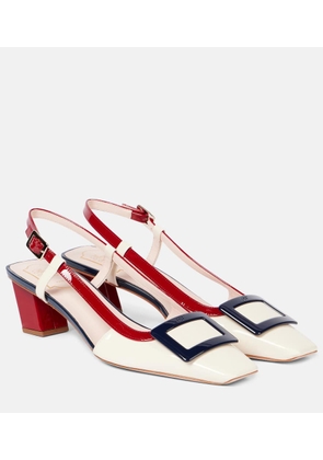 Roger Vivier Belle Vivier 45 patent leather slingback pumps