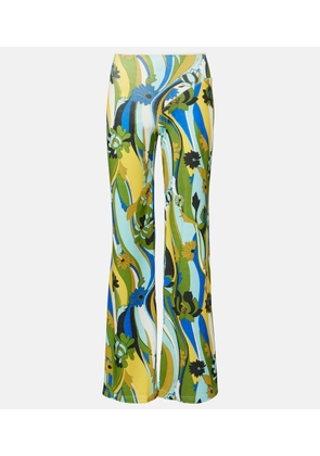 Christopher Esber Acidic floral jersey wide-leg pants