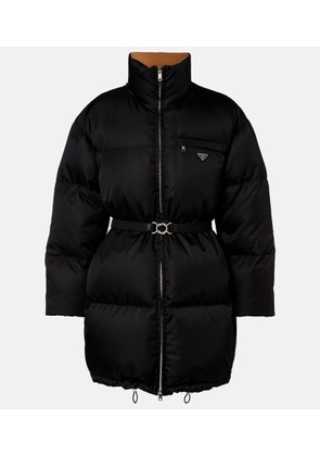 Prada Re-Nylon belted down jacket
